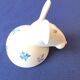 Salt cellar or porcelain salt shaker. Zoomorphic figurine of a mouse.