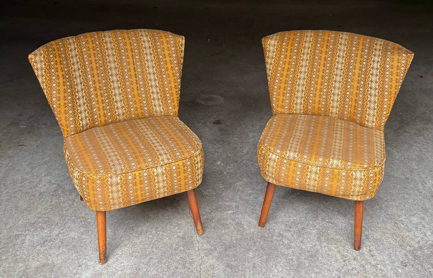 Paire de fauteuil cocktail scandinave années 50-60