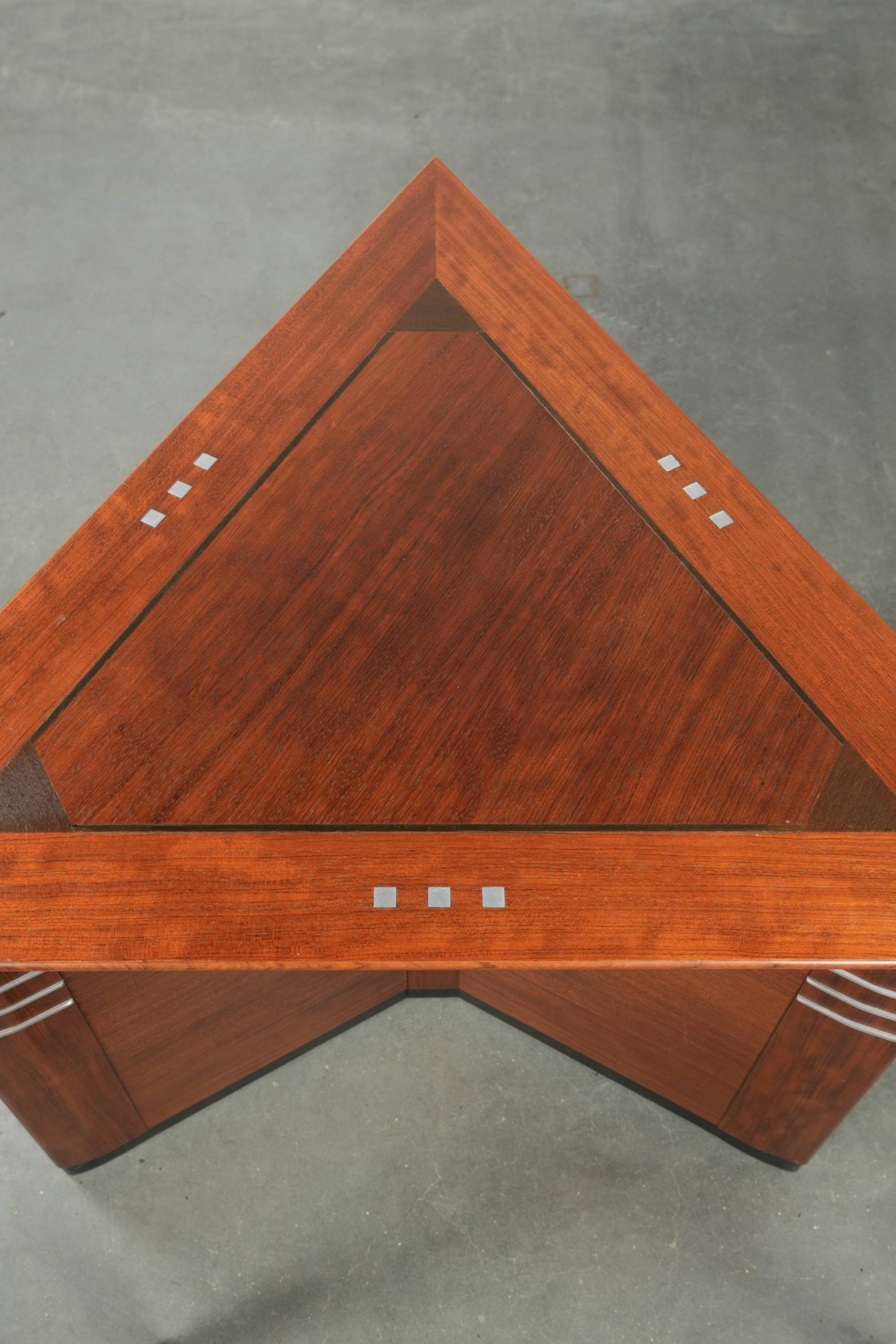 Luxury Art Deco design side/coffee table in triangular shape