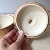 Vintage Grandjean Jourdan Vallauris faux wood coffee maker + sugar bowl