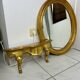 Vintage oval mirror Deknudt plus matching console
