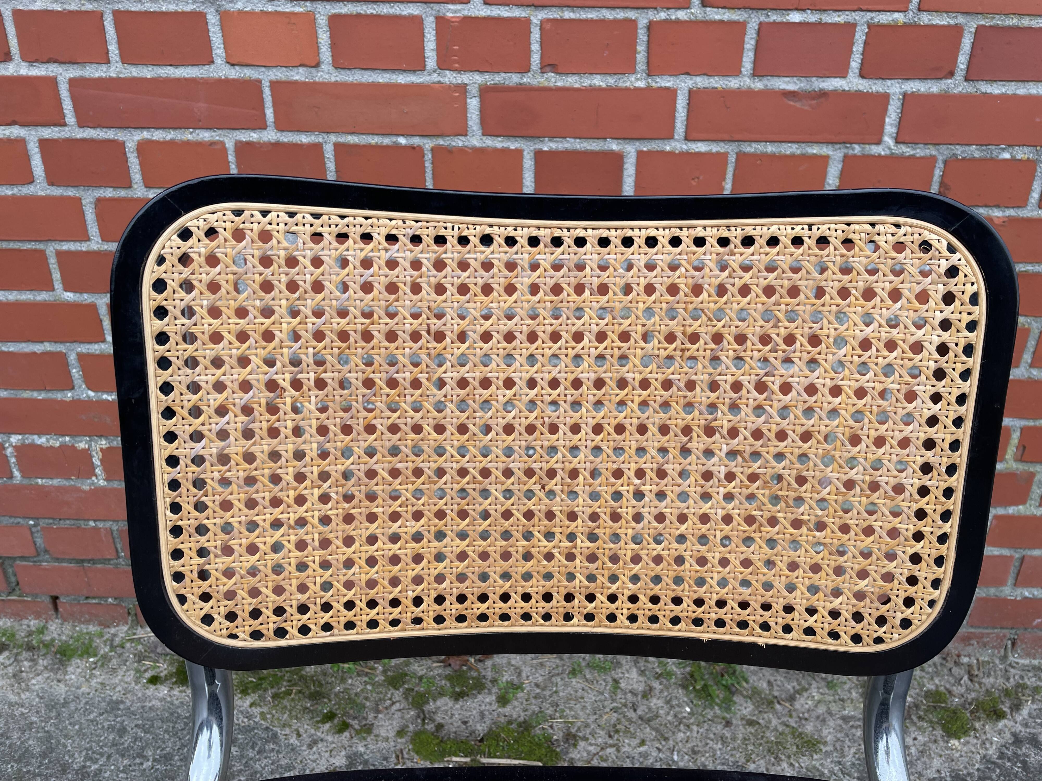 Cesca design chair b32 model black and chrome