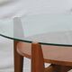 1960s coffeetable in walnut and glass