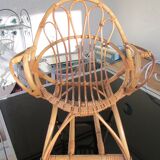Rattan children's chair, shell shape