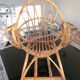 Chaise enfant en rotin, forme coquille