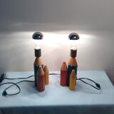 Pair of lamps pencil 70s