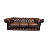 Chesterfield sofa 2.5 seats in cowhide leather