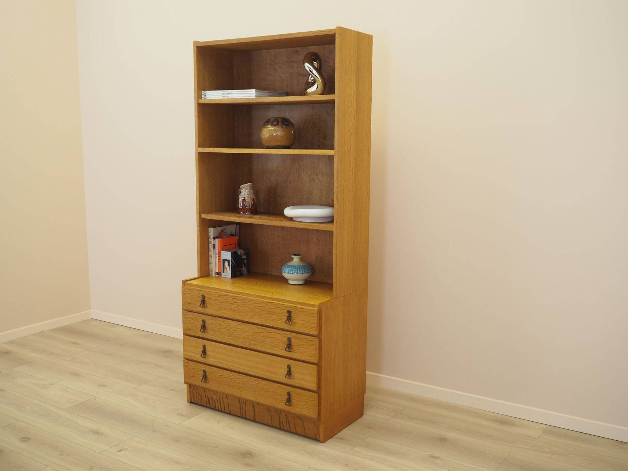 Danish Oak Bookcase with Drawers, 1960s