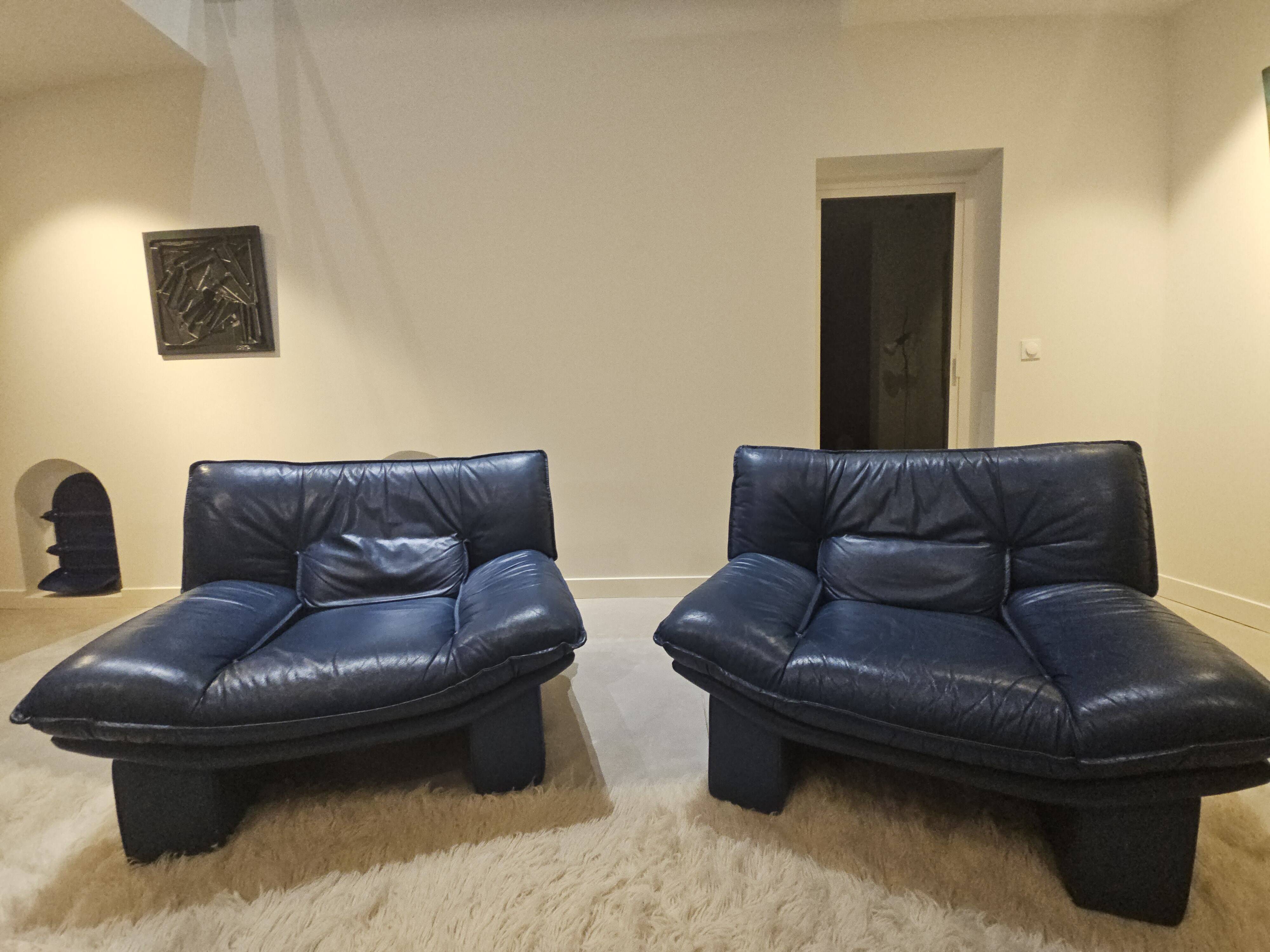 Paire de fauteuils, Nicoletti Salotti, 1980, Italie