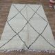 Handmade wool Berber rug 214 x 146 cm