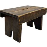 Antique stool footstool 1940s wooden plant table