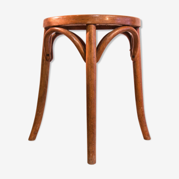 Curved wooden stool