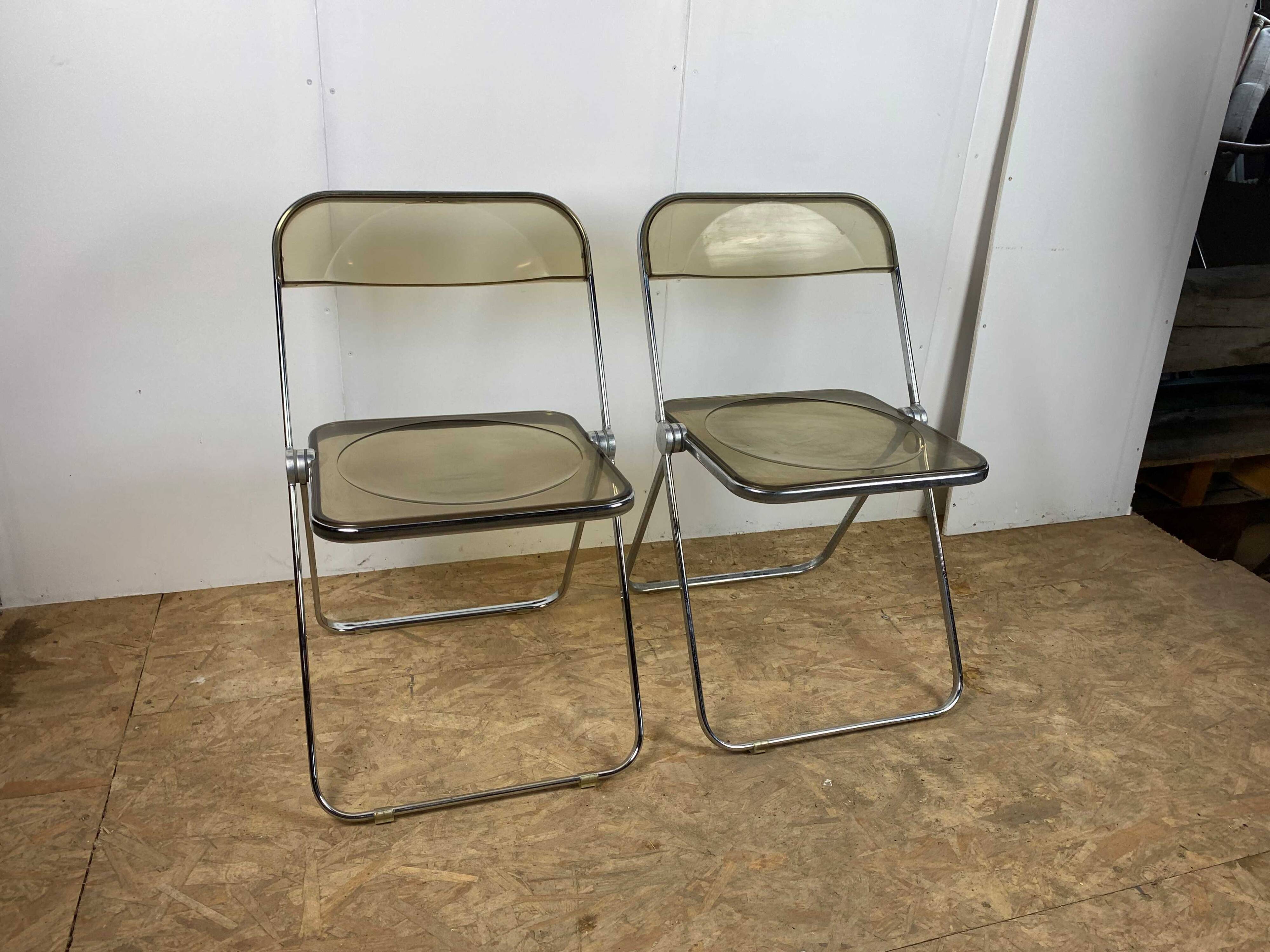 A folding chair model Plia by Giancarlo Piretti for Castelli vintage year 70