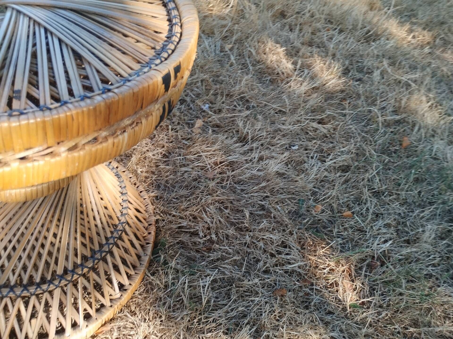 Vintage antique rattan wicker chair armchair