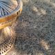 Vintage antique rattan wicker chair armchair