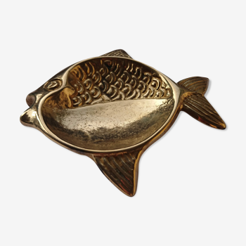 Fish brass trinket bowl
