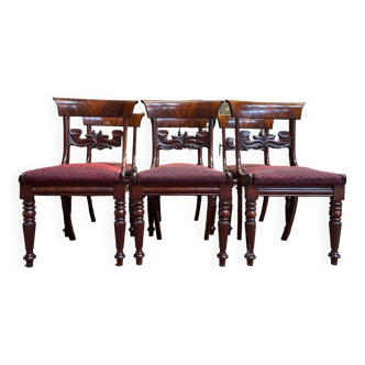 Suite of 6 English chairs - Napoleon III