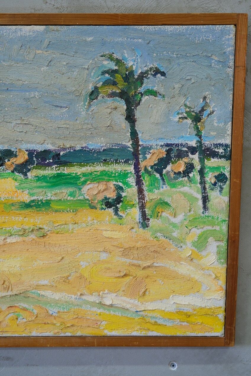 Karl Hall (1919-2011), Swedish Modern Painting, 1960s, Oil on Canvas, Framed