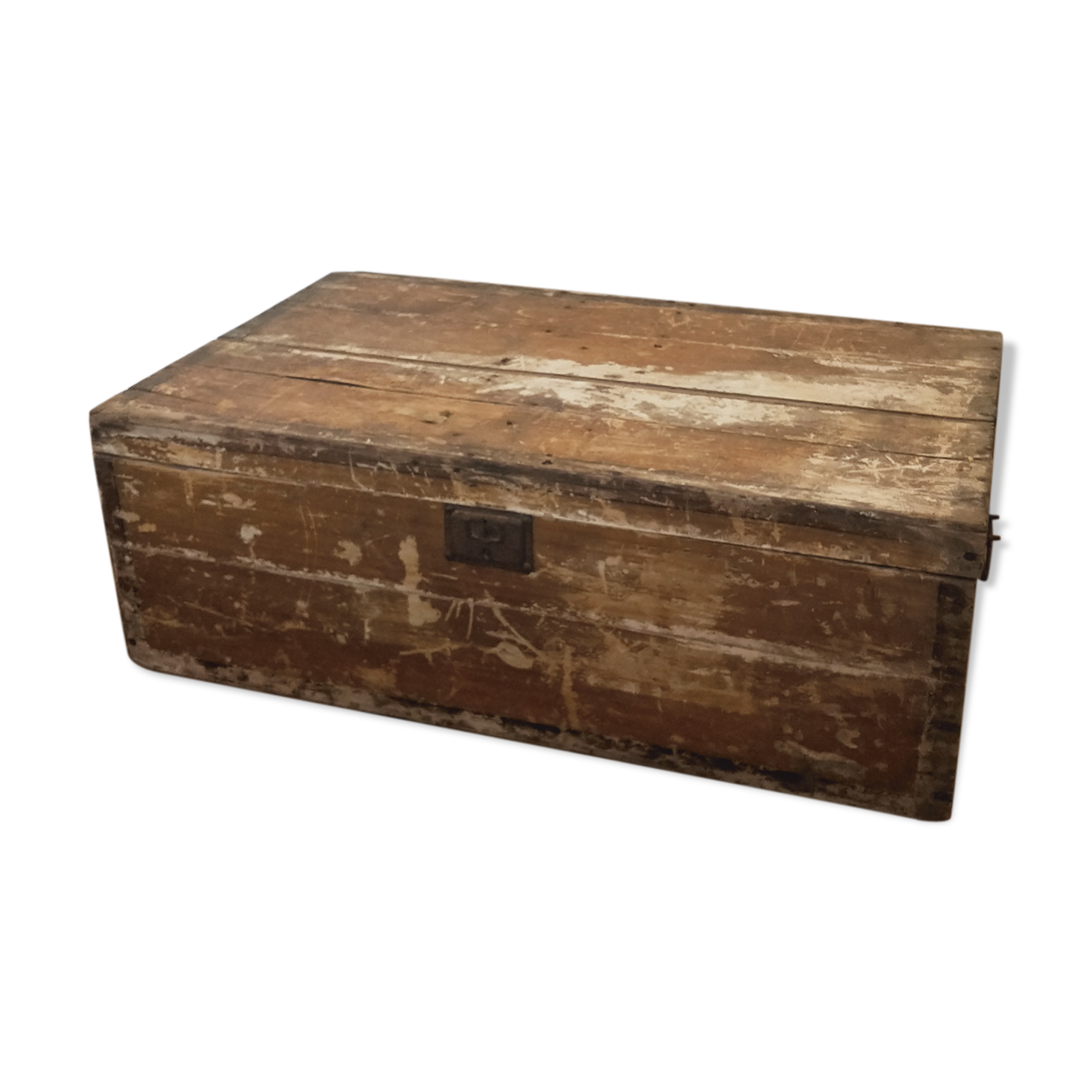 English wooden trunk