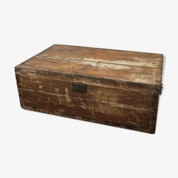 English wooden trunk