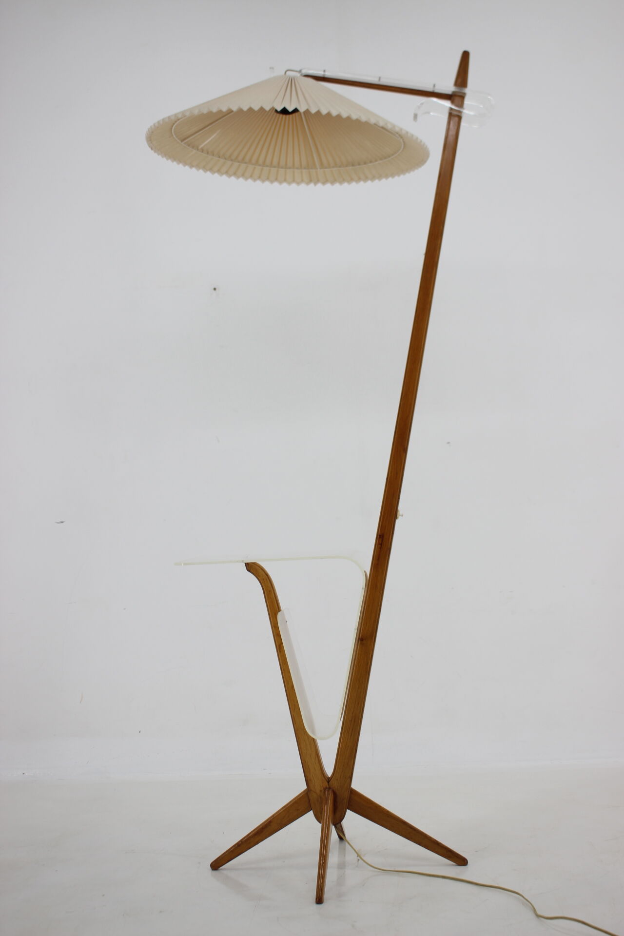 1970s Oak Floor Lamp by ULUV, Czechoslovakia