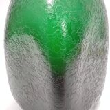 Vase en verre de Murano Corroso vert émeraude par Seguso, Italie