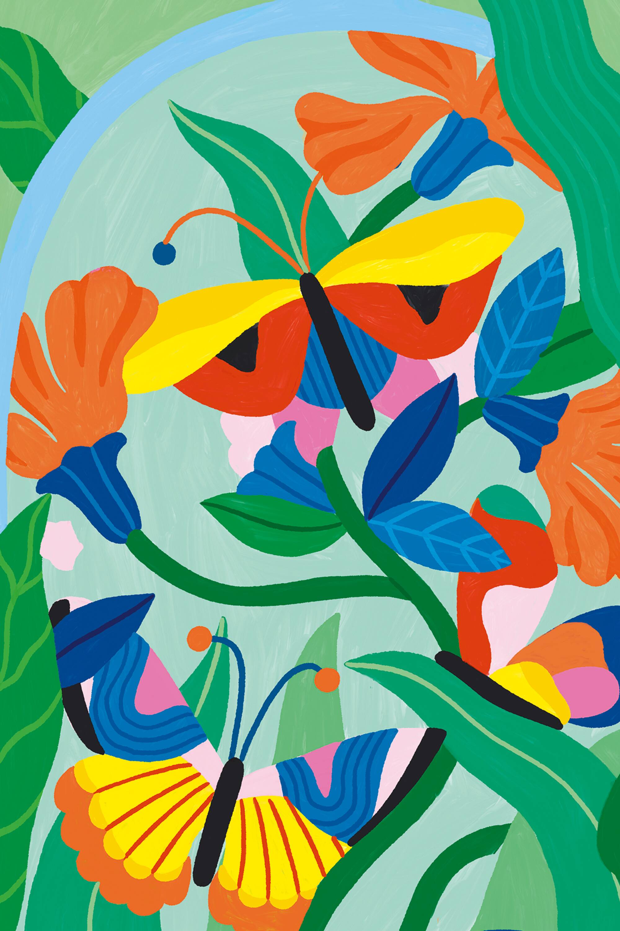 BUTTERFLIES - A4 illustration