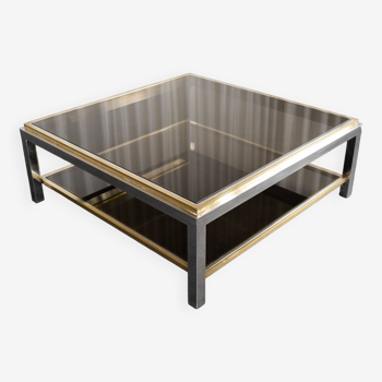 Brass coffee table, Jean Charles, France, 1970
