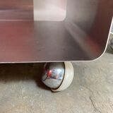 Pair of brushed aluminum bedsides