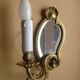 Elegant old pair of bronze mirror appliques - Walking State