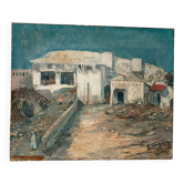 Bab-Azoun Gate, Algiers, oil on canvas signed