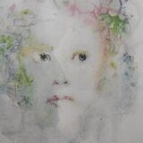 Young woman with green hair -Lithograph signed- Leonor Fini EA