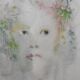Young woman with green hair -Lithograph signed- Leonor Fini EA