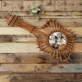 Rattan mirror 76x36cm