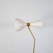 Modern Italian Table Lamp in Brass and Metal, Stilnovo Style