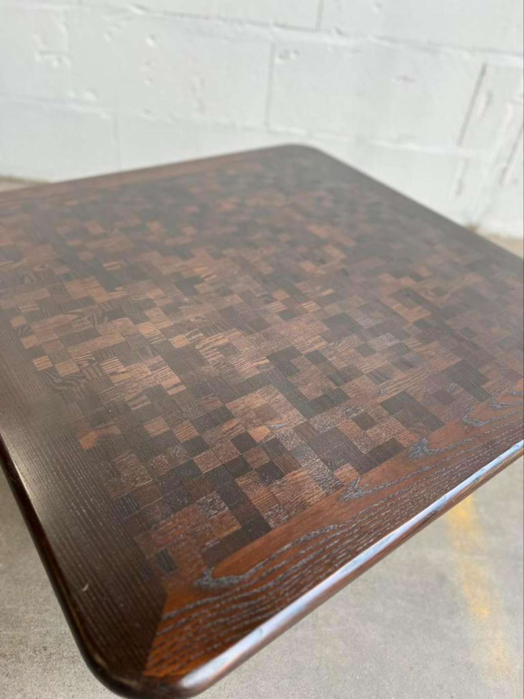 Vintage square coffee table / wenge coffee table