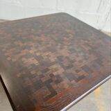 Vintage square coffee table / wenge coffee table