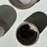 Meeting of three ceramic pieces: ice cup, small cup and small cup