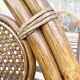 Single rattan and peacock cane bed