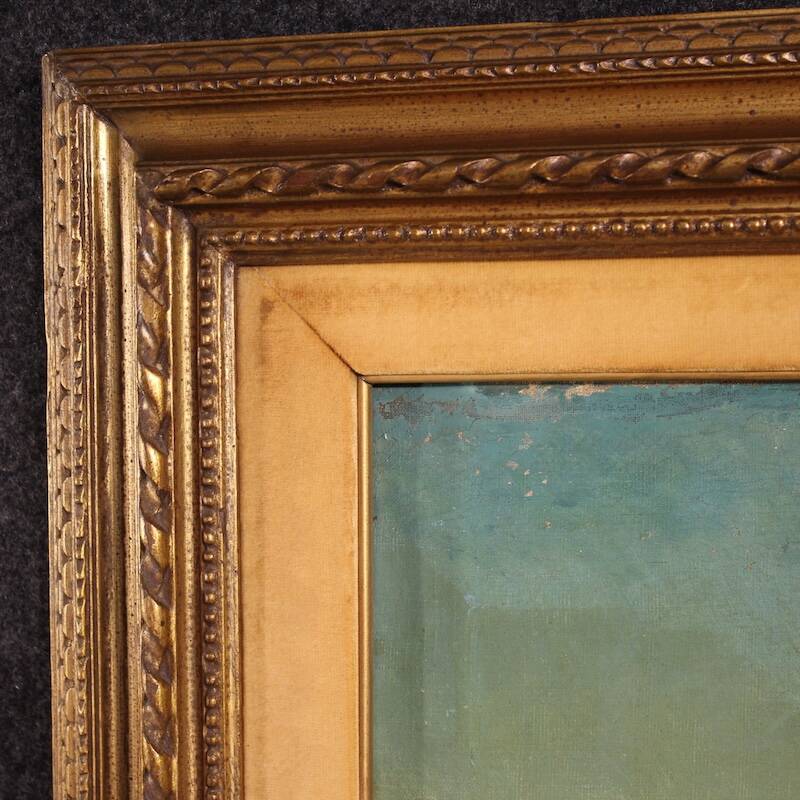 Italian painting signed Marko forest landscape from 19th century