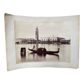 Photo Venice View of the Piazzetta Doge's Palace XIX Albumine