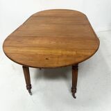 Louis Philippe six-legged table in solid cherry wood, 19th century