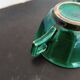 Pair of green ceramic cups K G Lunéville antique