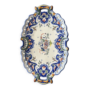 plat ovale décor Desvres