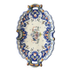 Oval dish with Desvres Fourmaintraux Rouen decoration