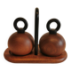 A set of pepper and salt mills designed by C Jörgensen for Bodum Denmark. late 20th century.