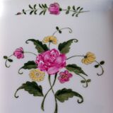 Small square dish Empty pocket Bavarian porcelain BAUSCHER Bavaria Floral decoration