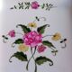 Small square dish Empty pocket Bavarian porcelain BAUSCHER Bavaria Floral decoration