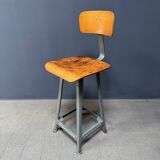 High industrial metal workshop chair
