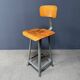 High industrial metal workshop chair